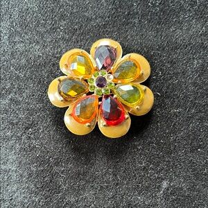 Multicolor Floral Brooch